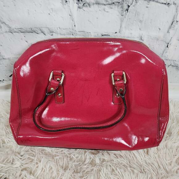 Kate Spade melinda flicker fuchsia patent leather bag satchel - Picture 4 of 6